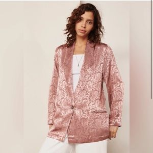 Free People Pink Paisley Blazer